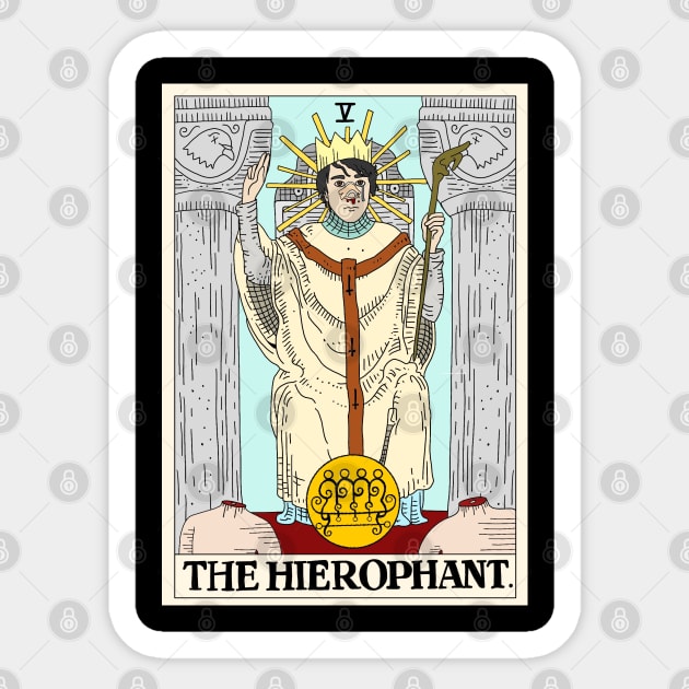 Horror Arcana - The Hierophant Sticker by pinxtizzle